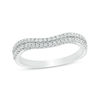 Thumbnail Image 1 of 1/4 CT. T.W. Diamond Double Contour Anniversary Band in 10K White Gold