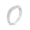 Thumbnail Image 2 of 1/4 CT. T.W. Diamond Double Contour Anniversary Band in 10K White Gold