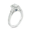 Vera Wang Love Collection 1 CT. T.W. Certified Oval Diamond Frame Engagement Ring in 14K White Gold (I/SI2)