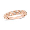 1/4 CT. T.W. Certified Diamond Zig-Zag Vintage-Style Anniversary Band in 14K Rose Gold (I/I1)