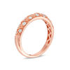 1/4 CT. T.W. Certified Diamond Zig-Zag Vintage-Style Anniversary Band in 14K Rose Gold (I/I1)