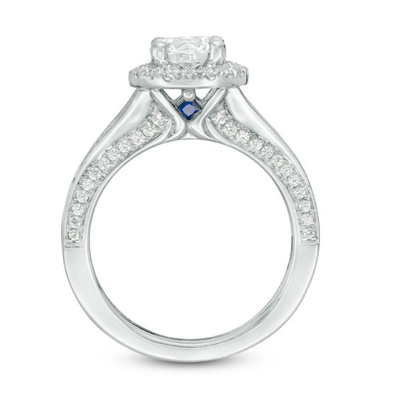 Vera Wang Love Collection 1-3/4 CT. T.w. Certified Diamond Frame Engagement Ring in Platinum (I/Si2)