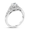 1-1/4 CT. T.W. Diamond Flower Petals Engagement Ring in 14K White Gold