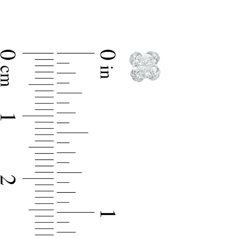 Main Image 2 of Love's Destiny by Zales 5/8 CT. T.W. Certified Diamond Solitaire Stud Earrings in 14K White Gold (I/I2)