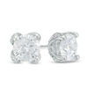 Thumbnail Image 0 of Love's Destiny by Zales 1 CT. T.W. Certified Diamond Solitaire Stud Earrings in 14K White Gold (I/I2)