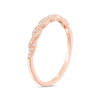 Thumbnail Image 1 of 1/10 CT. T.W. Diamond Twist Anniversary Band in 10K Rose Gold