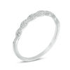 Thumbnail Image 2 of 1/10 CT. T.W. Diamond Twist Anniversary Band in 10K White Gold