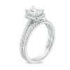 Thumbnail Image 2 of 1-1/5 CT. T.W. Certified Emerald-Cut Diamond Frame Bridal Set in 14K White Gold (I/SI2)