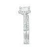 Thumbnail Image 4 of 1-1/5 CT. T.W. Certified Emerald-Cut Diamond Frame Bridal Set in 14K White Gold (I/SI2)