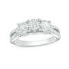 Thumbnail Image 1 of 1 CT. T.W. Diamond Past Present Future® Engagement Ring in 10K White Gold