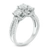 Thumbnail Image 1 of 1 CT. T.W. Diamond Past Present Future® Engagement Ring in 10K White Gold