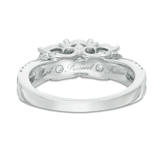 1 CT. T.w. Diamond Past Present FutureÂ® Engagement Ring in 10K White Gold