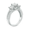 Thumbnail Image 1 of 1 CT. T.W. Princess-Cut Diamond Past Present Future® Engagement Ring in 10K White Gold