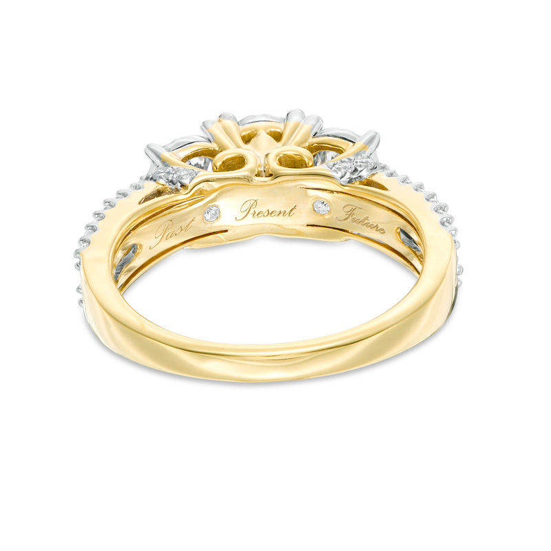 1 CT. T.W. Diamond Past Present Future® Split Shank Engagement Ring in 10K Gold