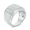 Thumbnail Image 1 of Men's 2 CT. T.W. Diamond Multi-Row Ring in 10K White Gold