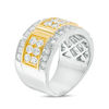 Thumbnail Image 2 of 2 CT. T.W. Diamond Brick-Patterned Ring in 10K Two-Tone Gold