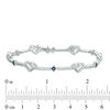 Thumbnail Image 3 of The Kindred Heart from Vera Wang Love Collection Blue Sapphire and 1/3 CT. T.W. Diamond Bracelet in Sterling Silver