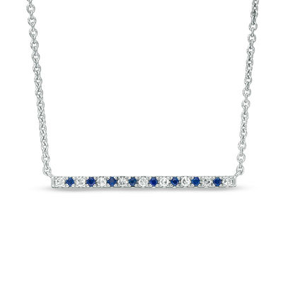 T.W. Diamond Alternating Bar Necklace 