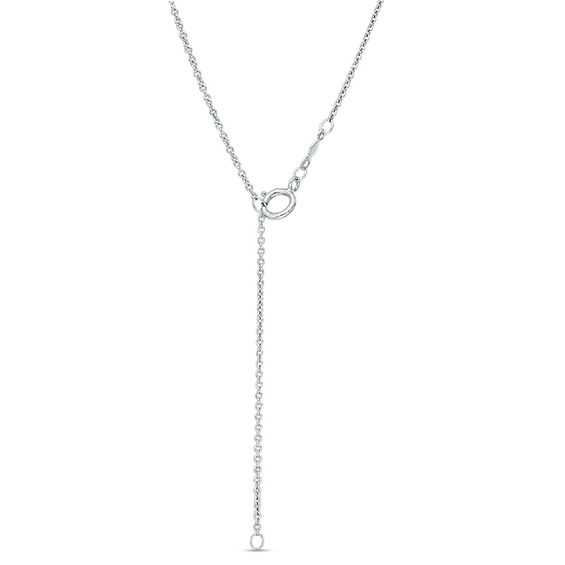 Vera Wang Love Collection Blue Sapphire and 1/15 CT. T.w. Diamond Alternating Bar Necklace in Sterling Silver - 19"