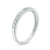 Thumbnail Image 1 of 1/8 CT. T.W. Baguette and Round Diamond Alternating Diamond Anniversary Band in 10K White Gold