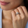 Thumbnail Image 1 of 1/2 CT. T.W. Oval Diamond Frame Bridal Set in 14K Gold