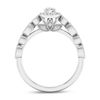 Thumbnail Image 3 of 1/2 CT. T.W. Oval Diamond Frame Bridal Set in 14K Gold