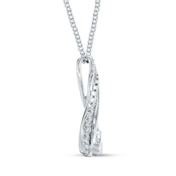 Interwovenâ¢ 1/10 CT. T.w. Diamond Pendant in Sterling Silver - 19"