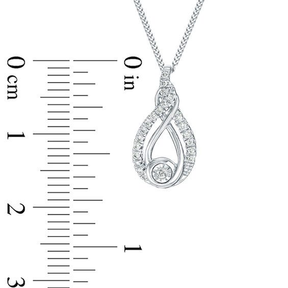 Interwovenâ¢ 1/10 CT. T.w. Diamond Pendant in Sterling Silver - 19"