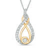 Thumbnail Image 1 of Interwoven™ 1/3 CT. T.W. Diamond Pendant in 10K Two-Tone Gold - 19"