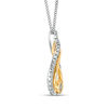 Thumbnail Image 3 of Interwoven™ 1/3 CT. T.W. Diamond Pendant in 10K Two-Tone Gold - 19"