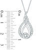 Thumbnail Image 7 of Interwoven™ 1/2 CT. T.W. Diamond Pendant in 10K White Gold - 19"