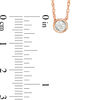 Thumbnail Image 1 of 1/10 CT. Diamond Solitaire Necklace in 10K Rose Gold