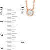 Thumbnail Image 2 of 1/10 CT. Diamond Solitaire Necklace in 10K Rose Gold