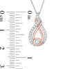Thumbnail Image 5 of Interwoven™ 1/6 CT. T.W. Diamond Pendant in Sterling Silver and 10K Rose Gold - 19"