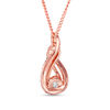 Thumbnail Image 4 of Interwoven™ 1/10 CT. T.W. Diamond Pendant in 10K Rose Gold - 19"