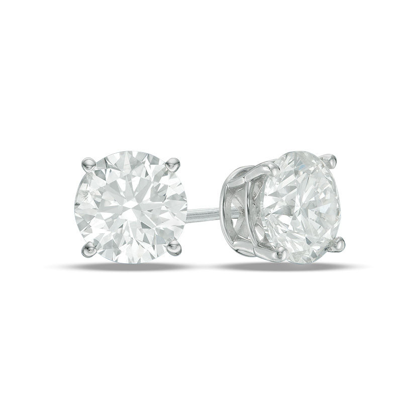 Main Image 1 of 3 CT. T.W. Diamond Solitaire Stud Earrings in 14K White Gold