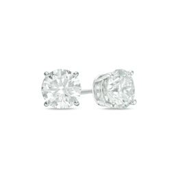 View All Earrings Zales T W Diamond Solitaire Stud Earrings In 14k White Gold