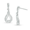 Thumbnail Image 2 of Interwoven™ 1/4 CT. T.W. Diamond Drop Earrings in 10K White Gold