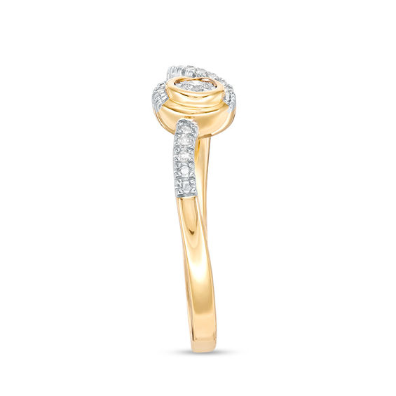 Interwovenâ¢ 1/10 CT. T.w. Diamond Ring in 10K Gold