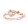 Thumbnail Image 1 of Interwoven™ 1/10 CT. T.W. Diamond Ring in 10K Rose Gold