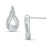 Thumbnail Image 2 of Interwoven™ 1/8 CT. T.W. Diamond Drop Earrings in Sterling Silver