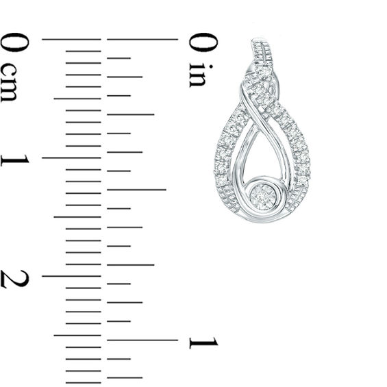 Interwovenâ¢ 1/8 CT. T.w. Diamond Drop Earrings in Sterling Silver