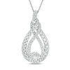 Thumbnail Image 1 of Interwoven™ 1 CT. T.W. Diamond Pendant in 10K White Gold - 19"