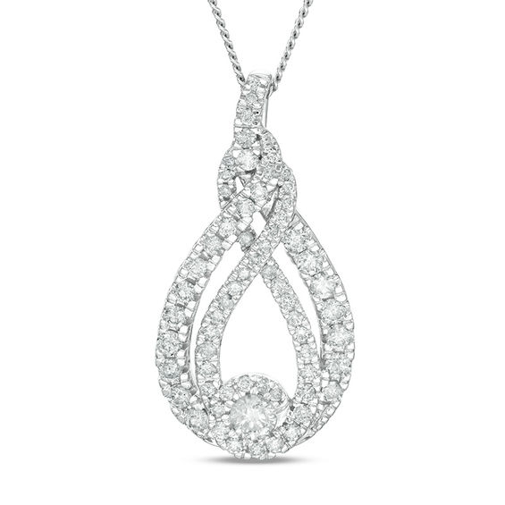 Interwovenâ¢ 1 CT. T.w. Diamond Pendant in 10K White Gold - 19"