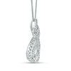 Thumbnail Image 3 of Interwoven™ 1 CT. T.W. Diamond Pendant in 10K White Gold - 19"