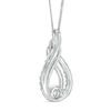 Thumbnail Image 4 of Interwoven™ 1 CT. T.W. Diamond Pendant in 10K White Gold - 19"