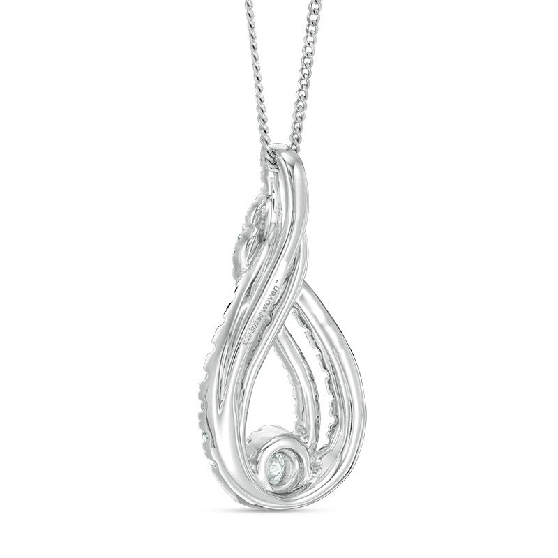 Main Image 4 of Interwoven™ 1 CT. T.W. Diamond Pendant in 10K White Gold - 19"