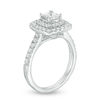 Thumbnail Image 2 of 1 CT. T.W. Princess-Cut Diamond Double Frame Engagement Ring in 14K White Gold