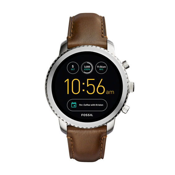 Fossil Q Explorist Gen 3 Strap Smart Watch with Black Dial (Model: Ftw4003)