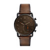 Thumbnail Image 1 of Men's Fossil Q Commuter Strap Hybrid Smart Watch with Brown Dial (Model: FTW1149)